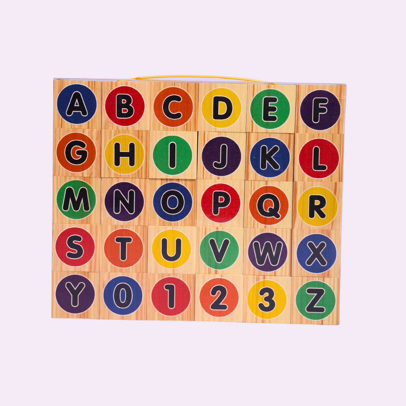 Wooden Alphabet & Number Block Board for Kids