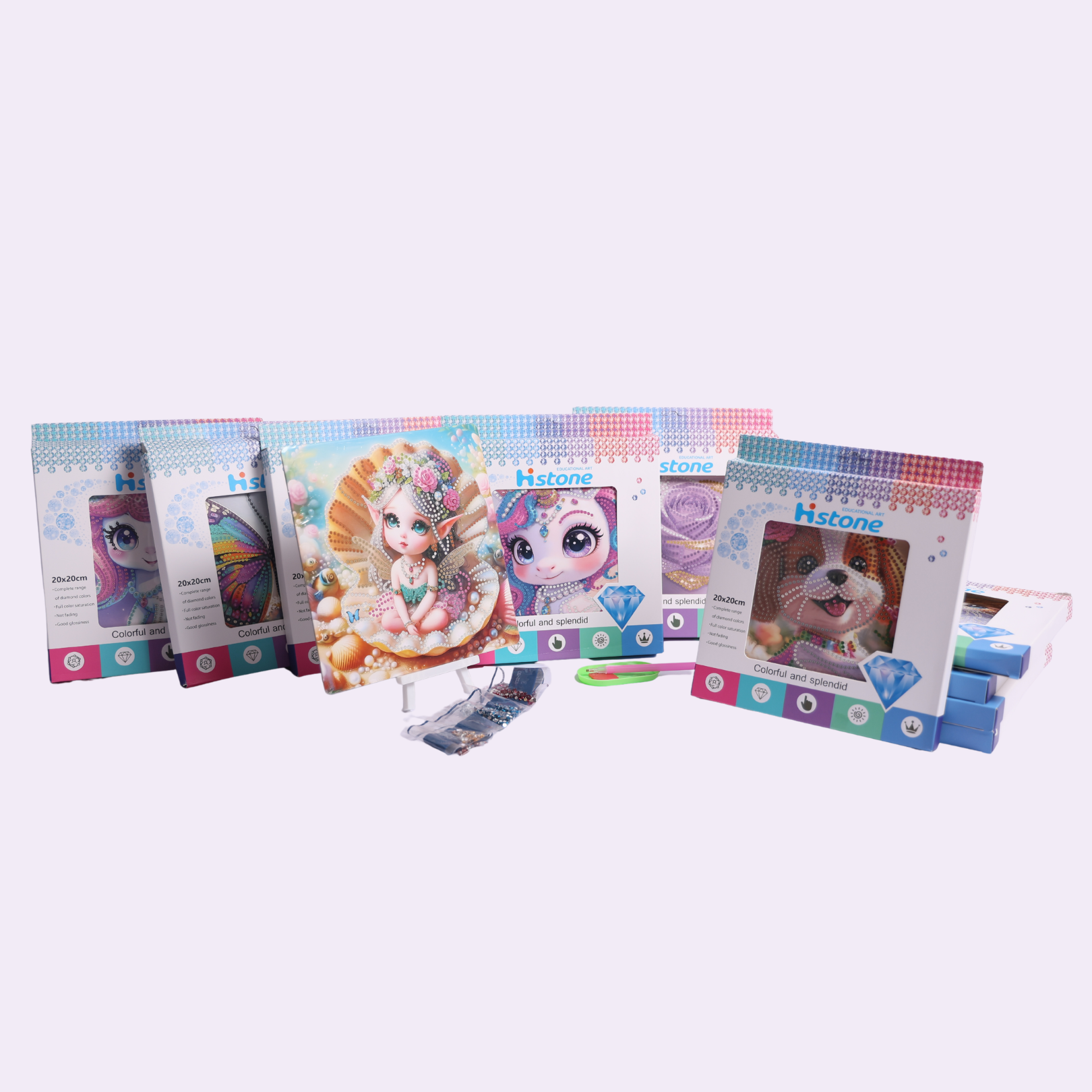 Diamond Painting Fairy Art Kit Random Design | 20 x 20 cm (Pack of 1)