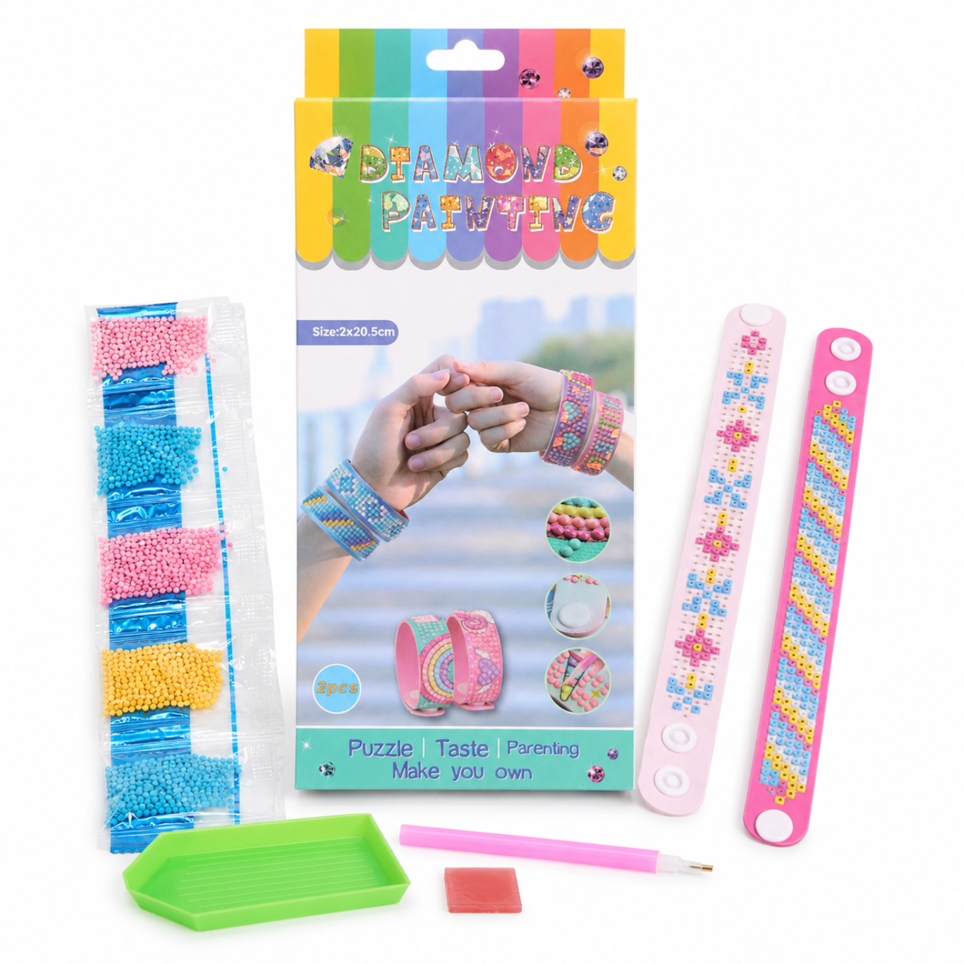 DIY Diamond Painting Bracelet Kit | Make Your Own Sparkling Bracelet Art Set for Kids & Girls