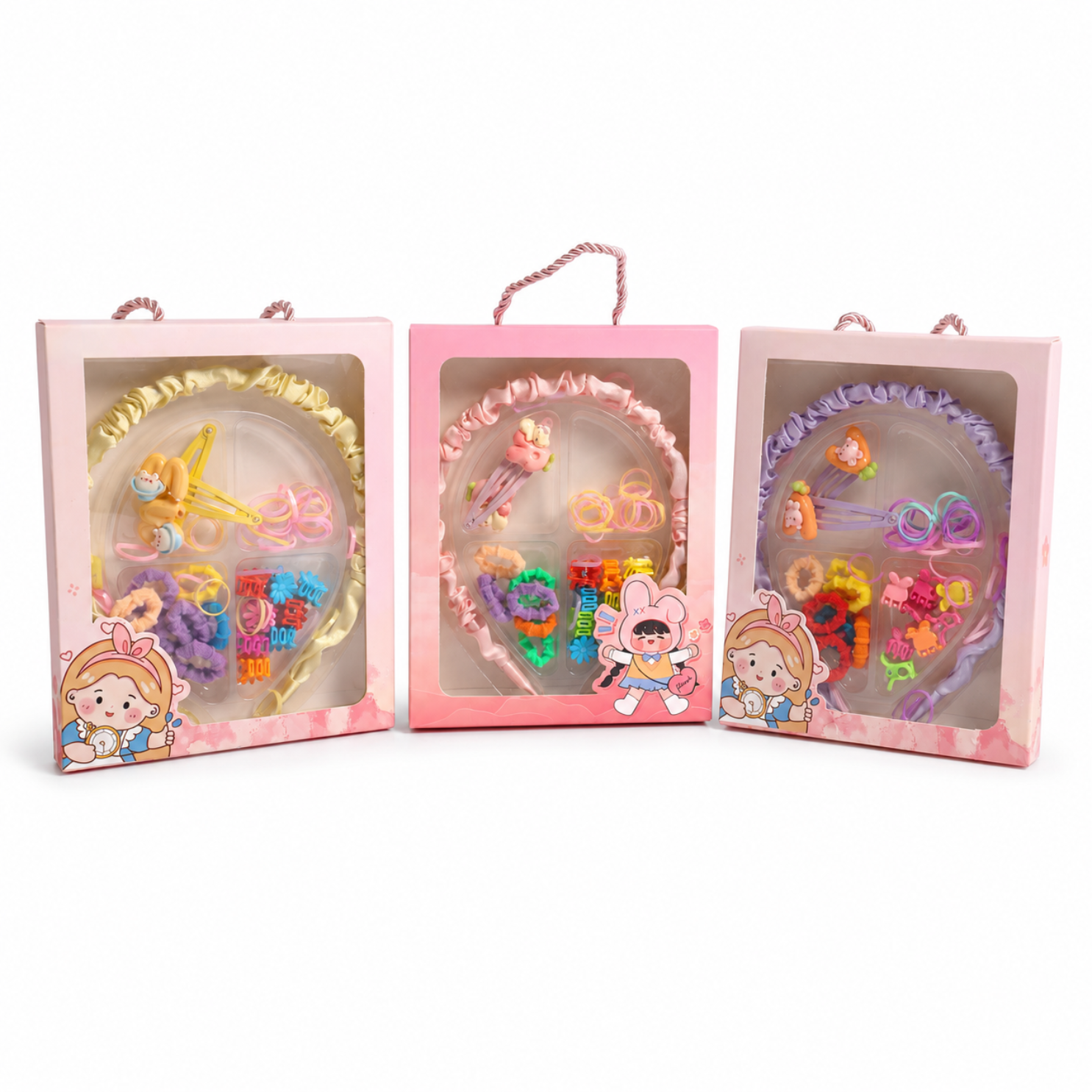 Kids Hair Accessories Gift Box Pack of 1 (Random Color)