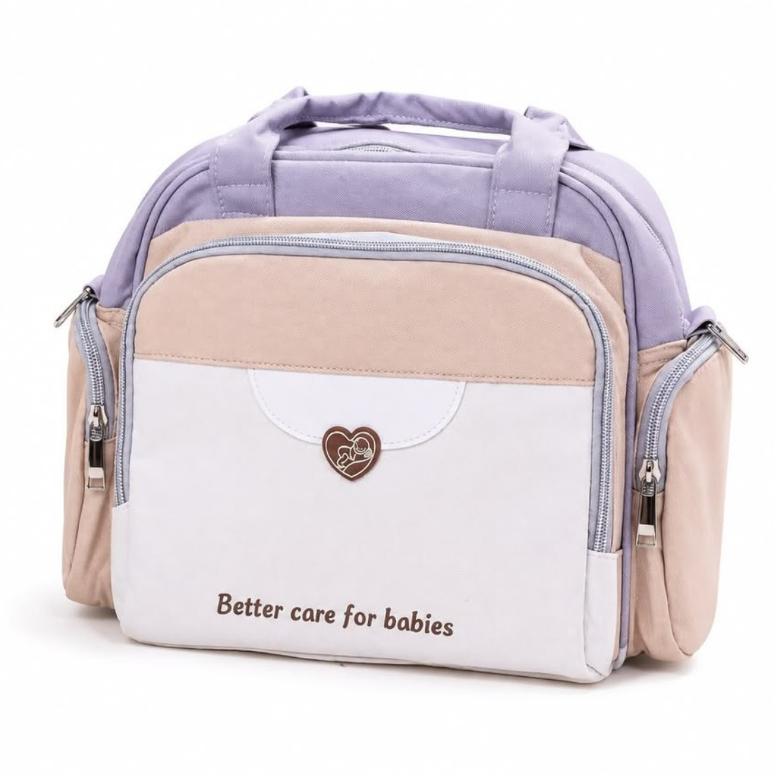 Premium Baby Diaper Tote Bag | Multi-Functional Mommy Bag | Large Capacity | Waterproof Travel Nappy Bag (Mint Green & Grey) (Copy)