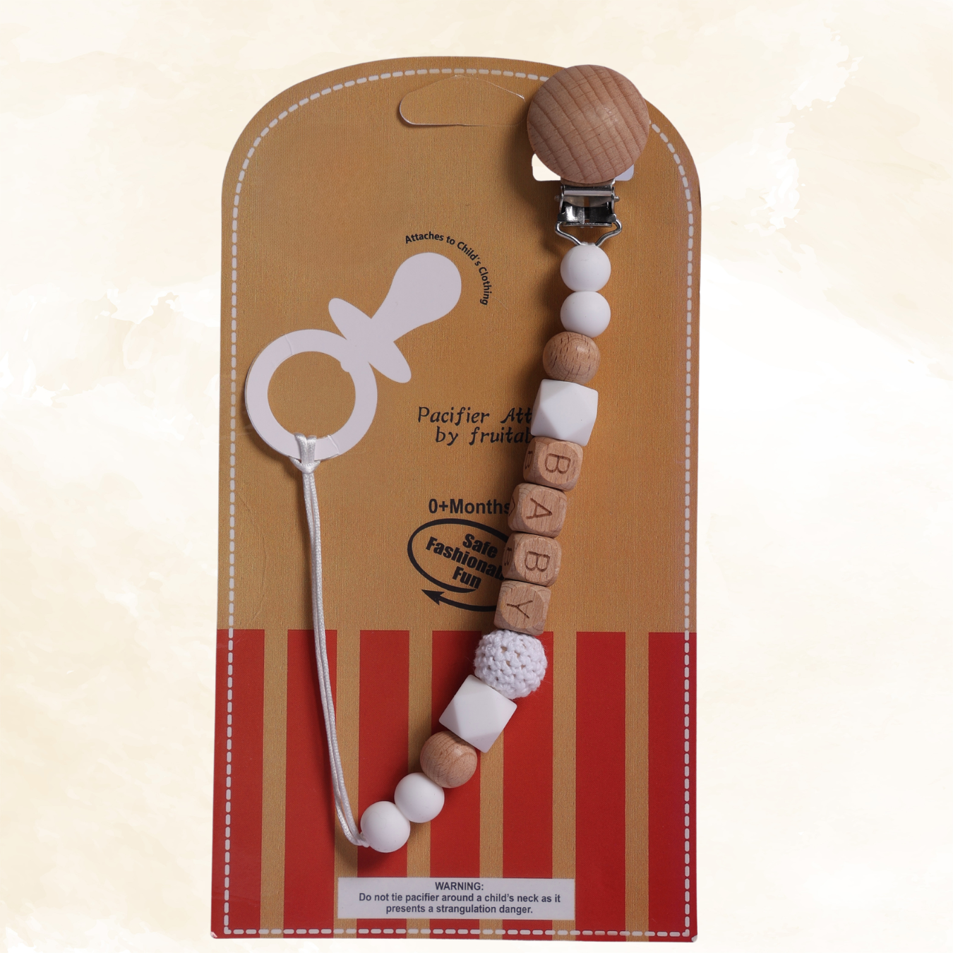 Clip Holder BPA-Free Silicone Beaded Soother Chain for Newborn Bbay