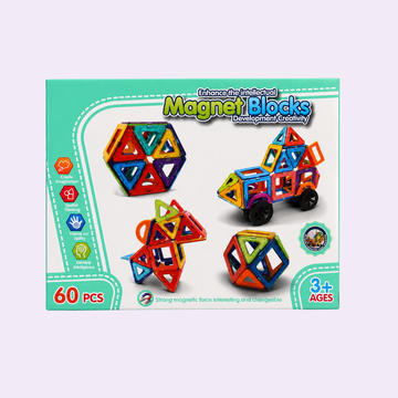Tara Ventures 60 PCS Magnetic Blocks for Kids | Magnetic Tiles Building Blocks Set