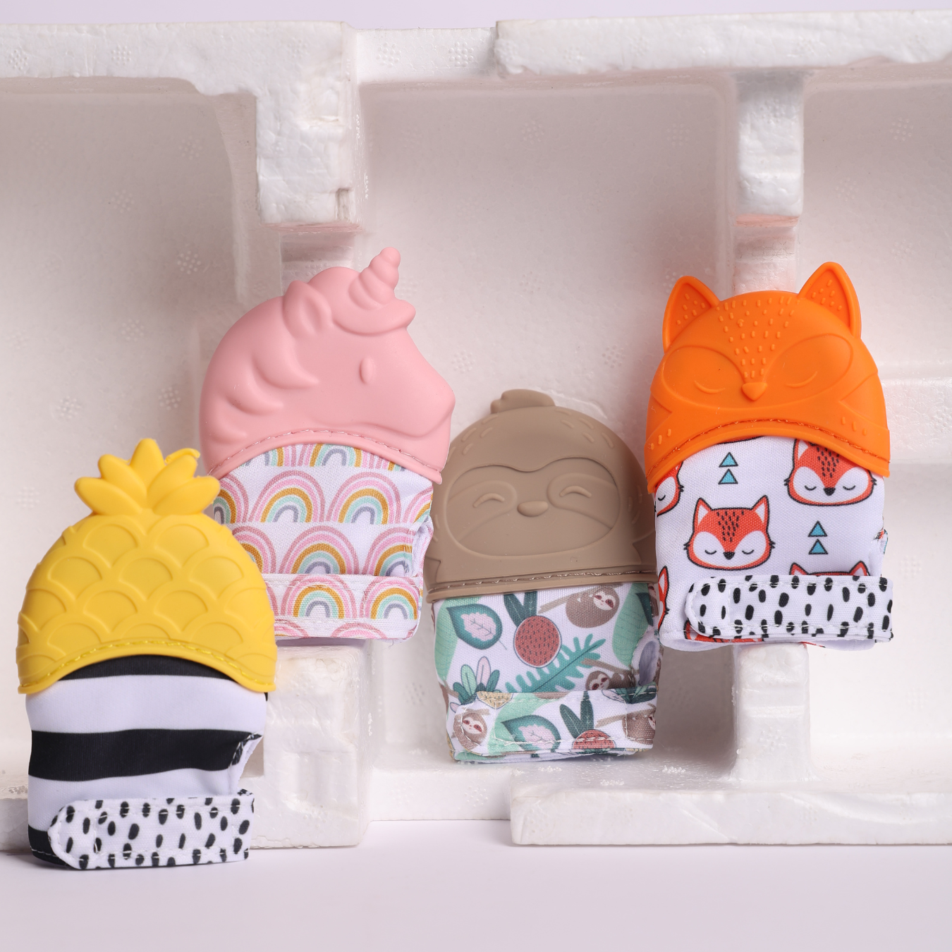 Baby Silicone Teething Mitten Toy (Random Design)