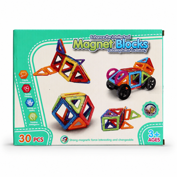 30PCS Magnetic Building Blocks for Kids | STEM Educational Magnetic Tiles Construction Set