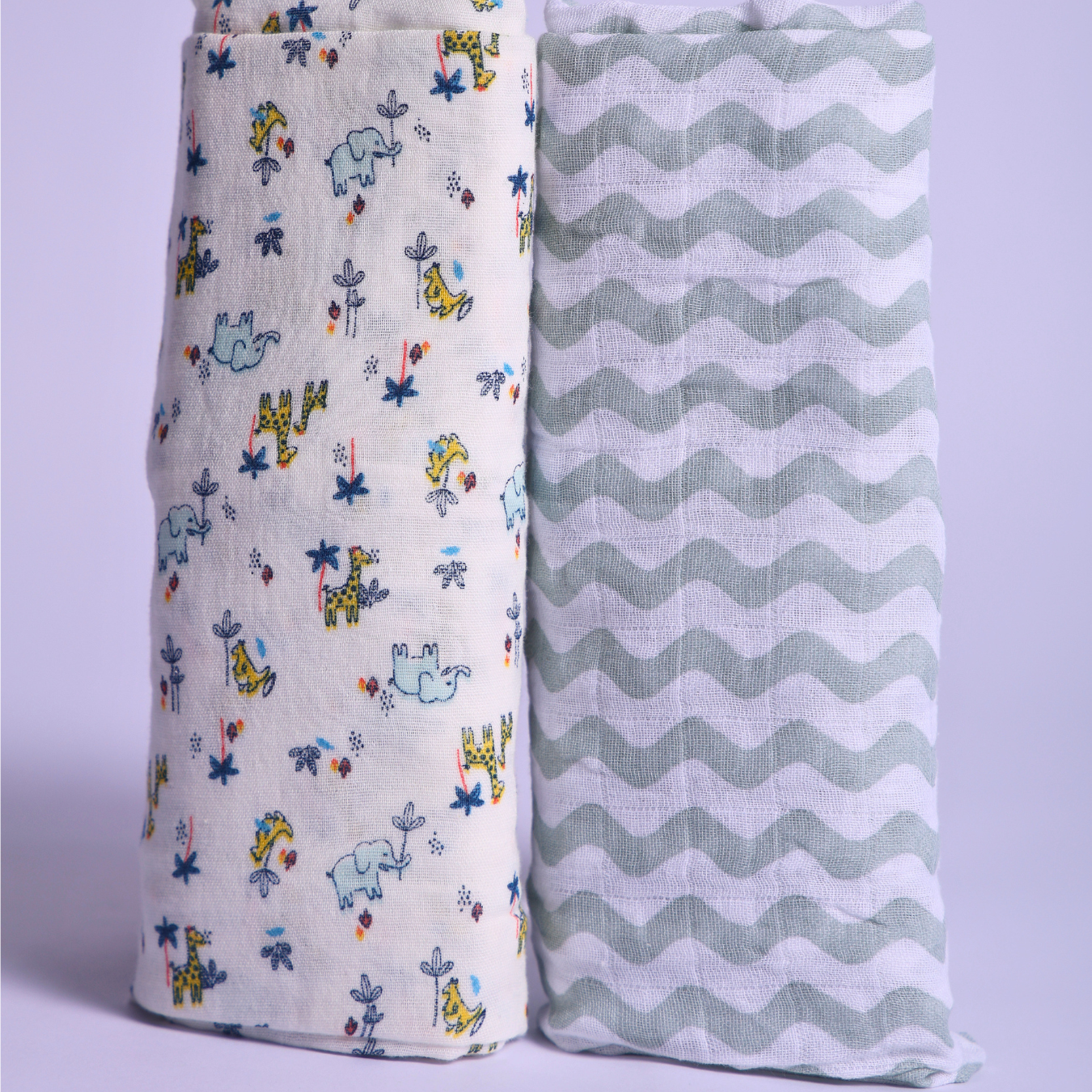 Muslin Double Layer Baby Swaddle Combo Pack of 2