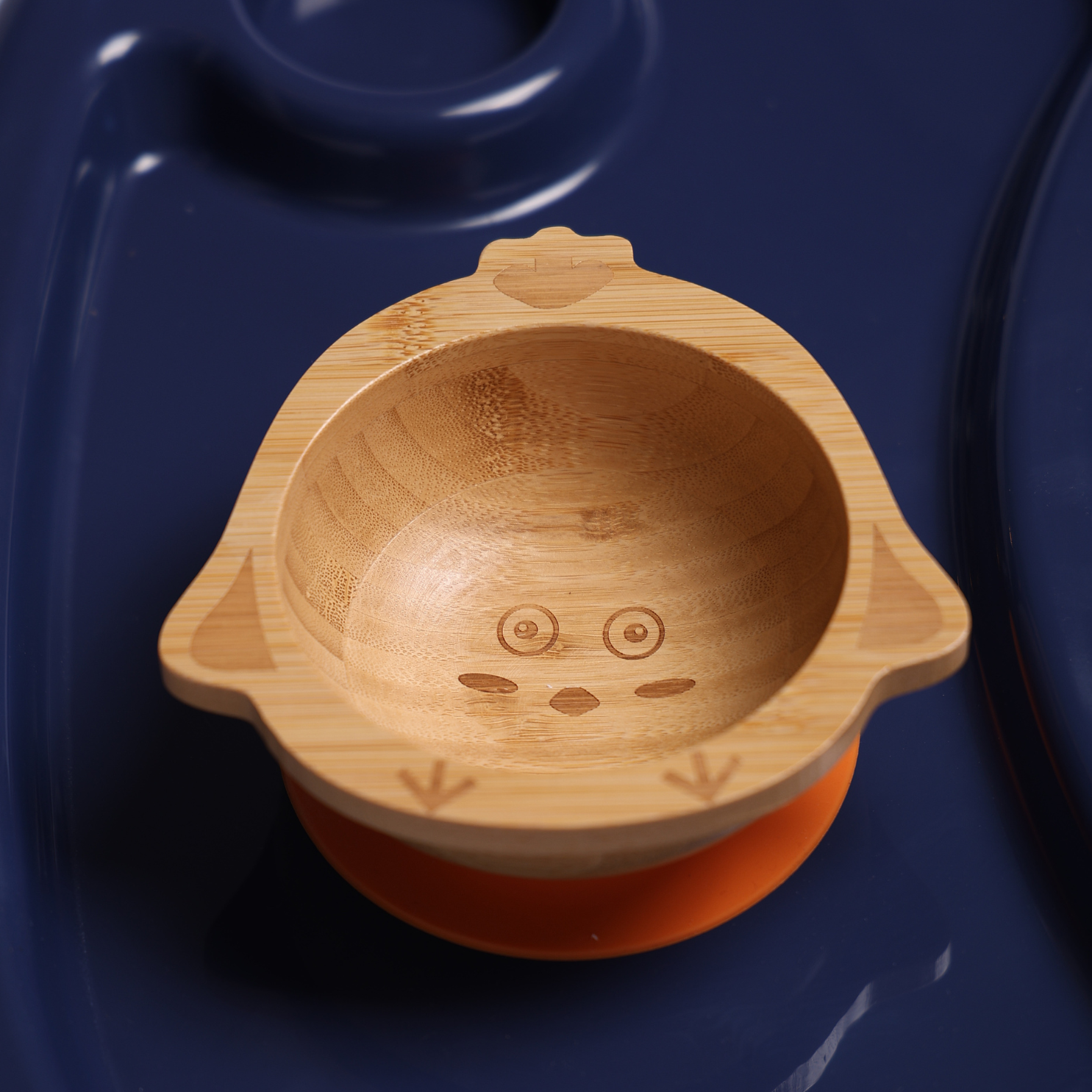 Chick Bamboo Suction Bowl for Babies & Toddlers | BPA-Free | Eco-Friendly Baby Food Bowl
