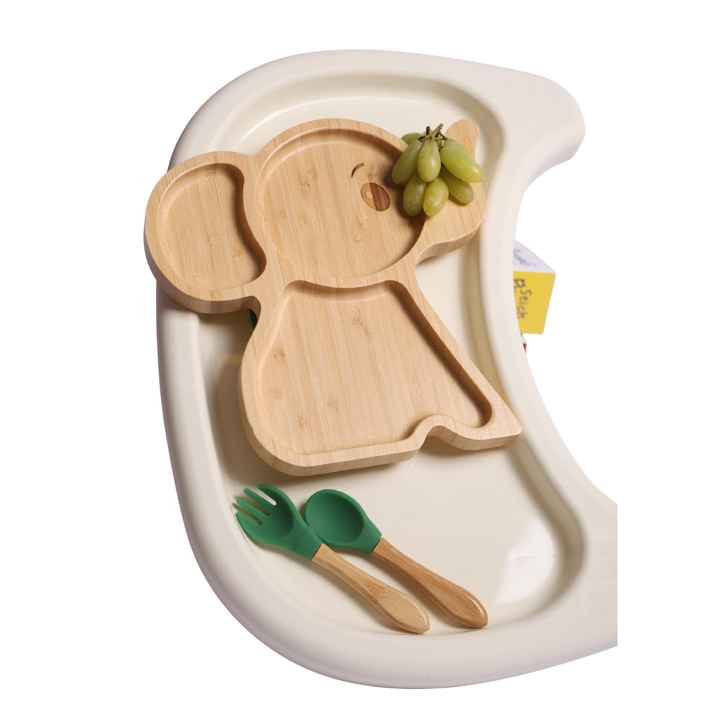 Elephant Bamboo Suction Plate Set for Babies & Toddlers | BPA-Free Silicone Suction Base taraventures