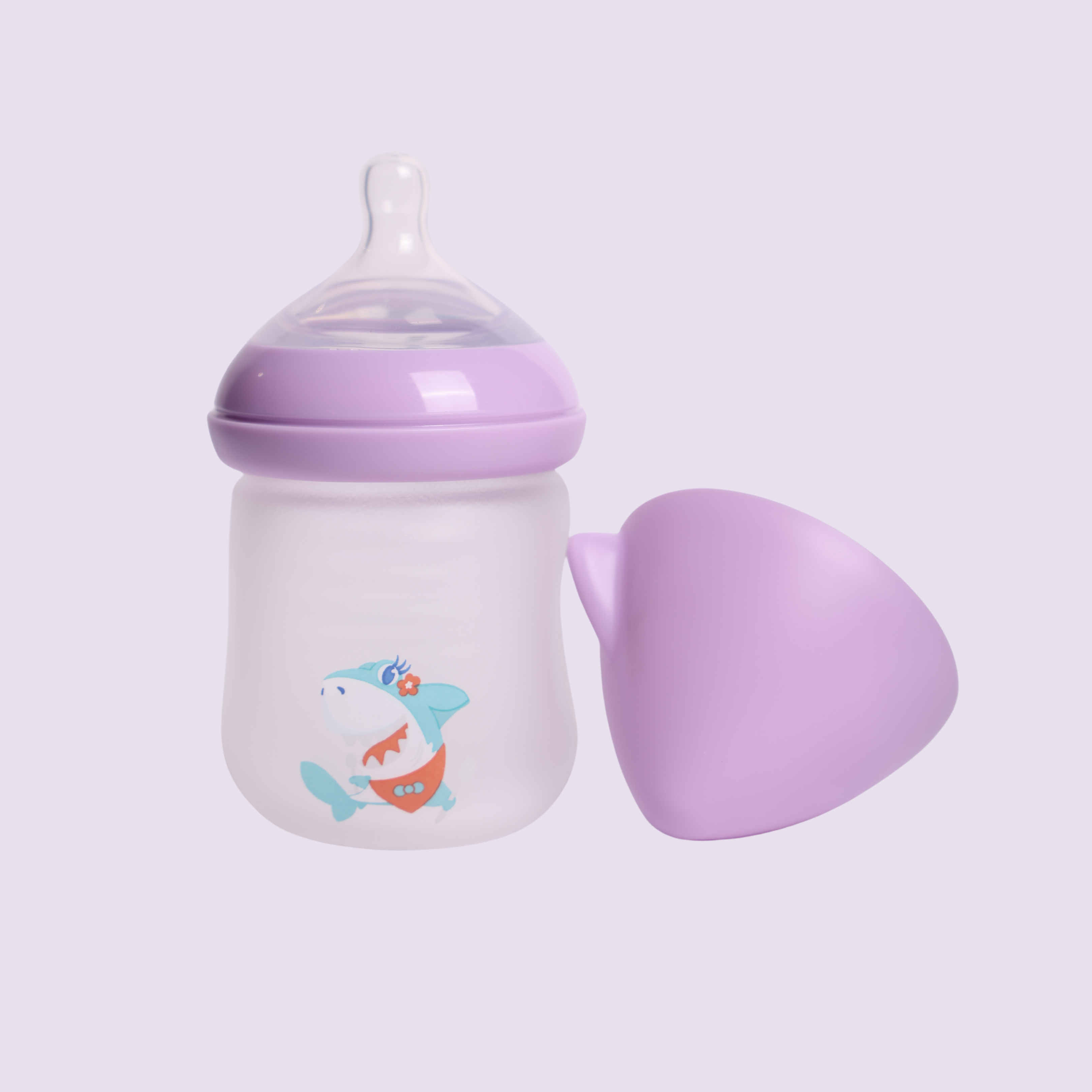 Baby Shark Glass Water Bottle | BPA-Free Kids Drinking Bottle with Straw