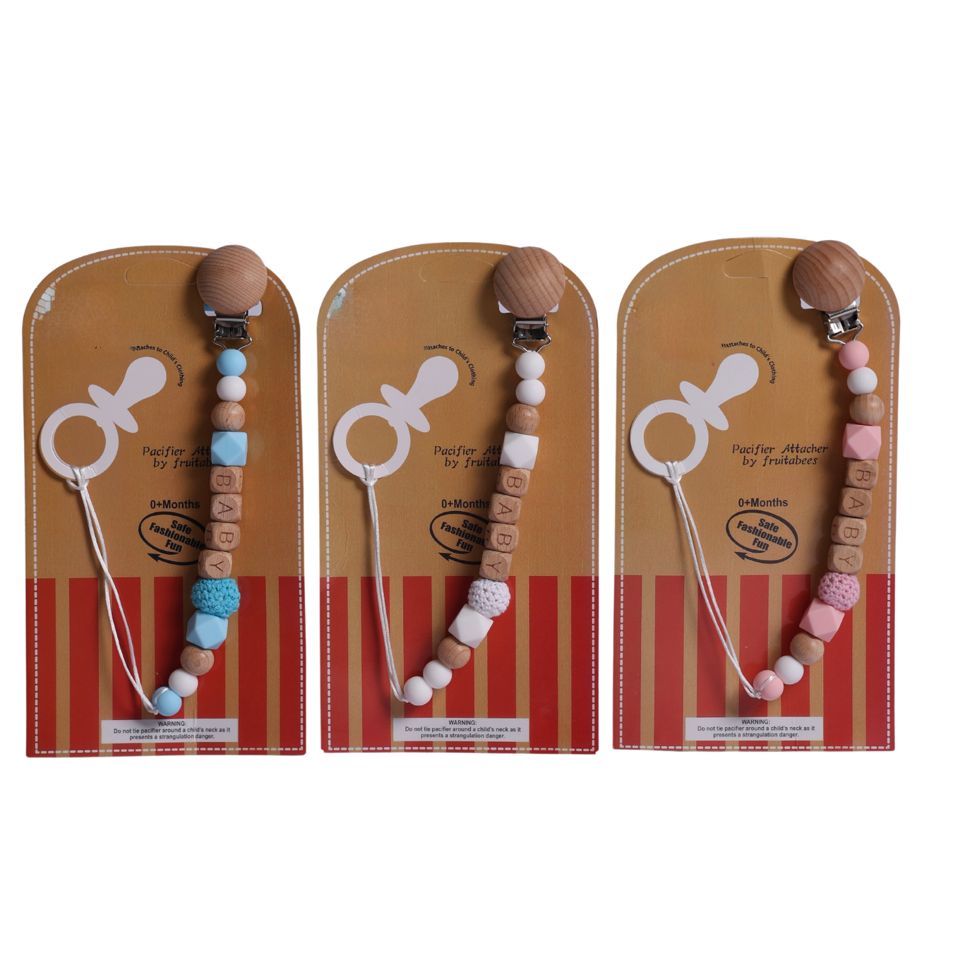 Clip Holder BPA-Free Silicone Beaded Soother Chain for Newborn Bbay