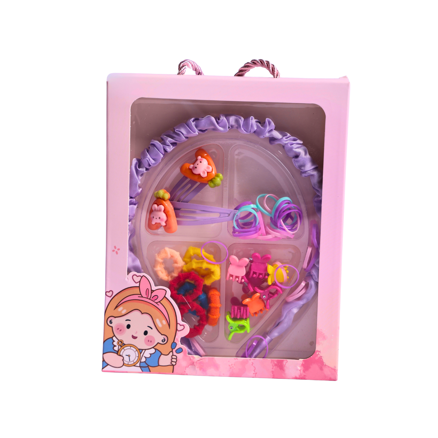 Kids Hair Accessories Gift Box Pack of 1 (Random Color)