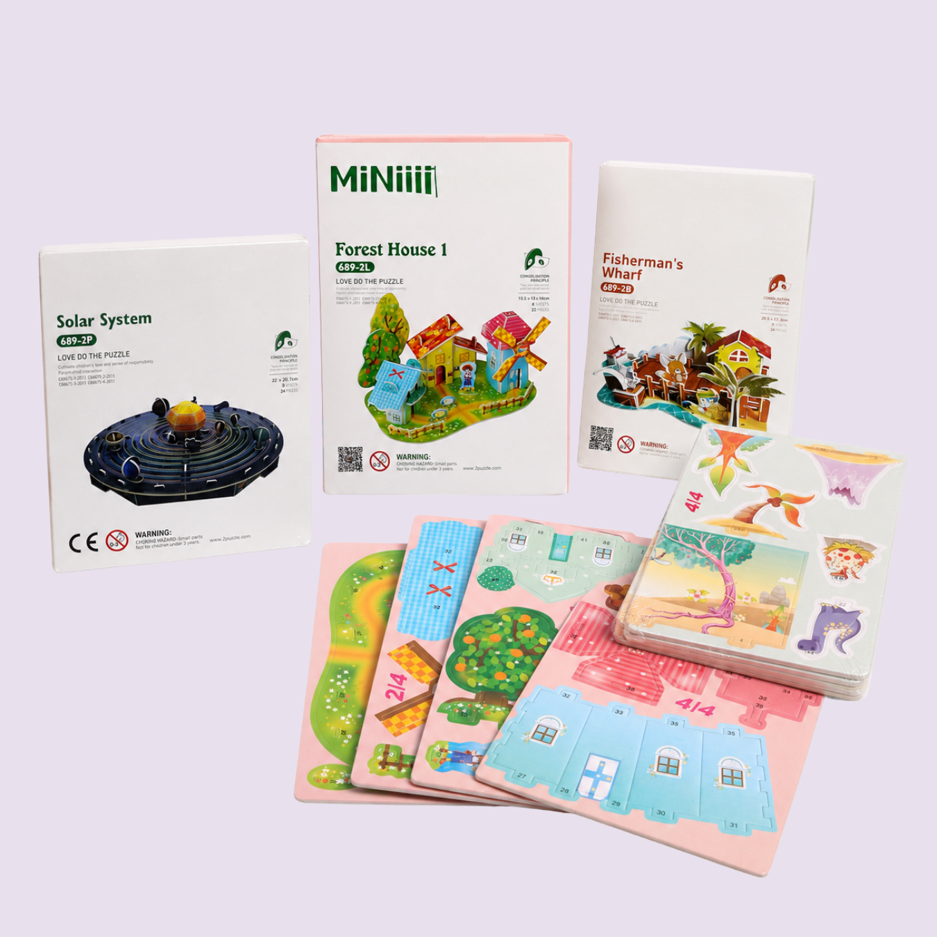 Mini DIY 3D Puzzle Kit – Pack of 1 Random Theme