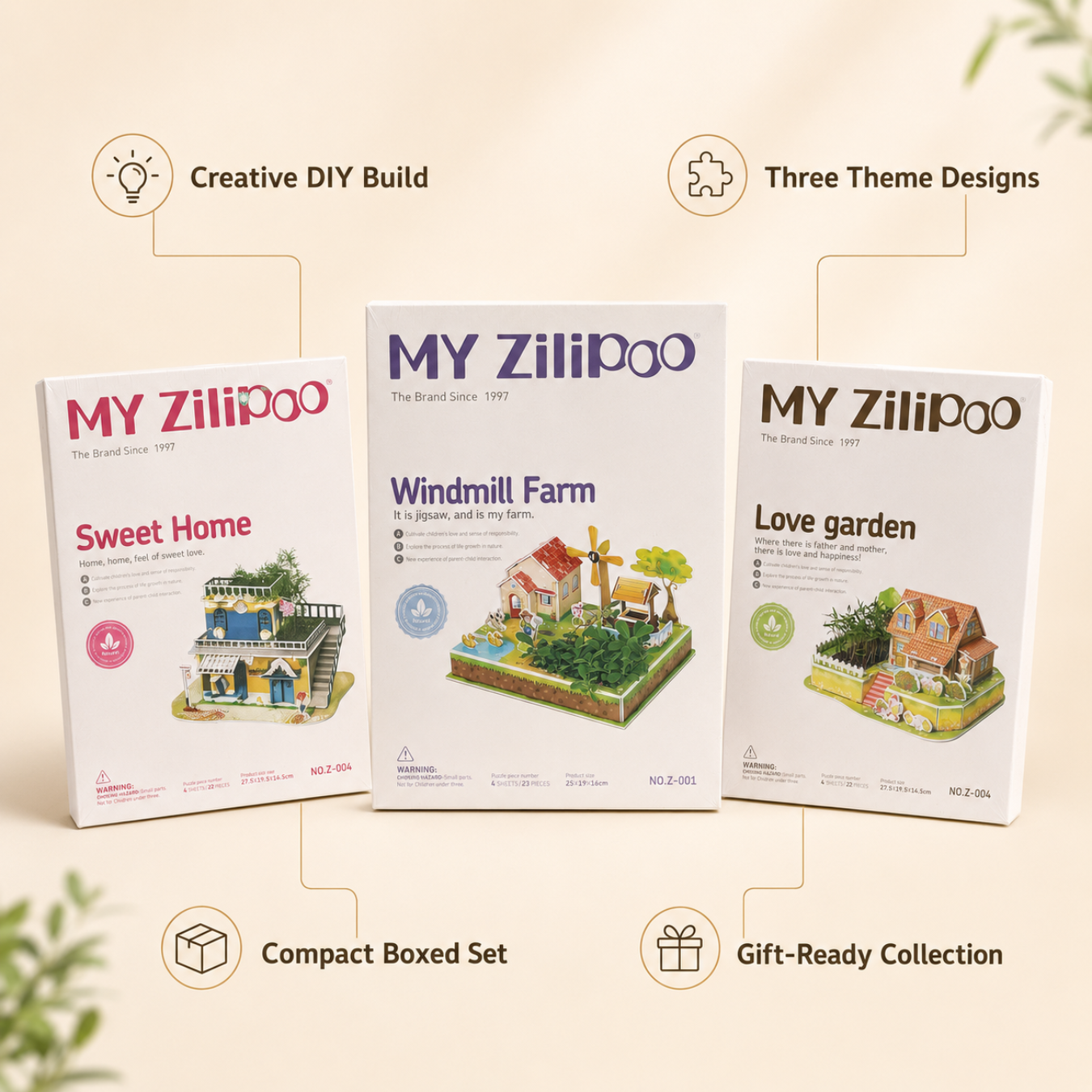 Mini Forest House 3D Puzzle DIY Kit – Pack of 1 Random Design
