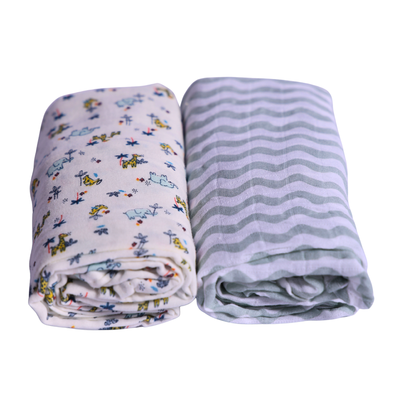 Muslin Double Layer Baby Swaddle Combo Pack of 2