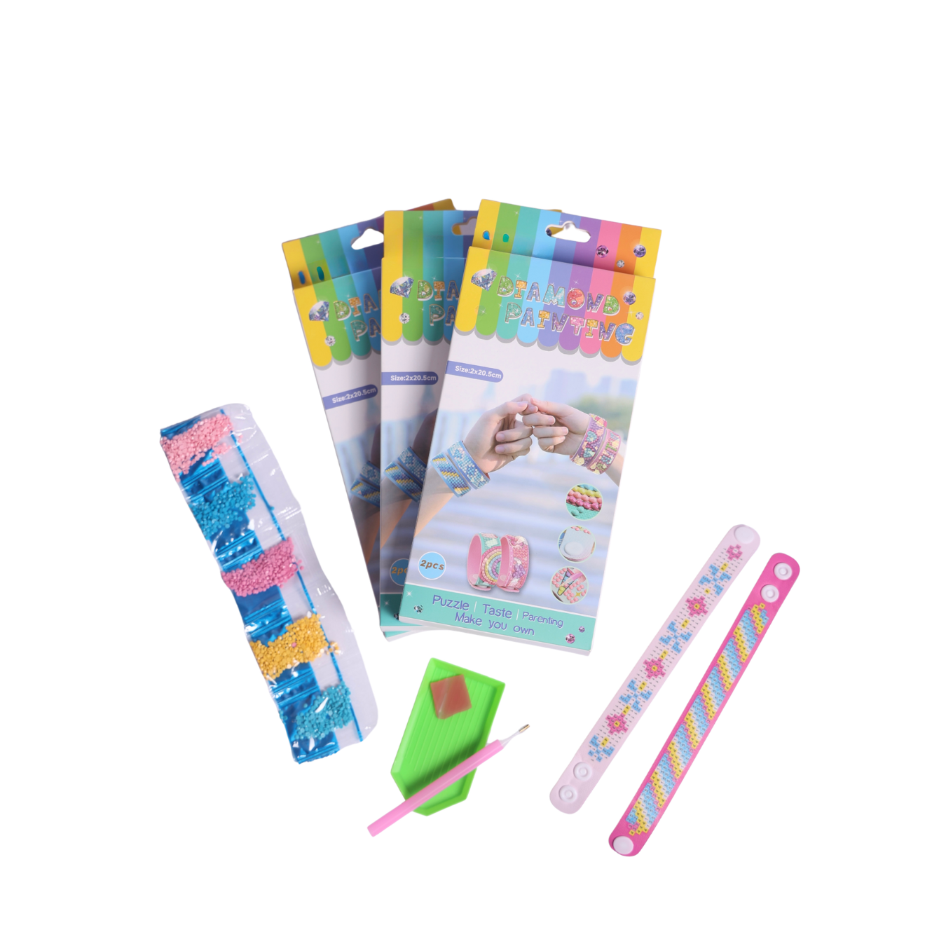 DIY Diamond Painting Bracelet Kit | Make Your Own Sparkling Bracelet Art Set for Kids & Girls