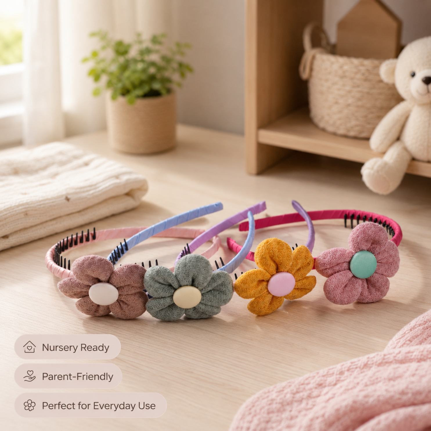 lower Hairband for Girls & Women Random Pack of 4