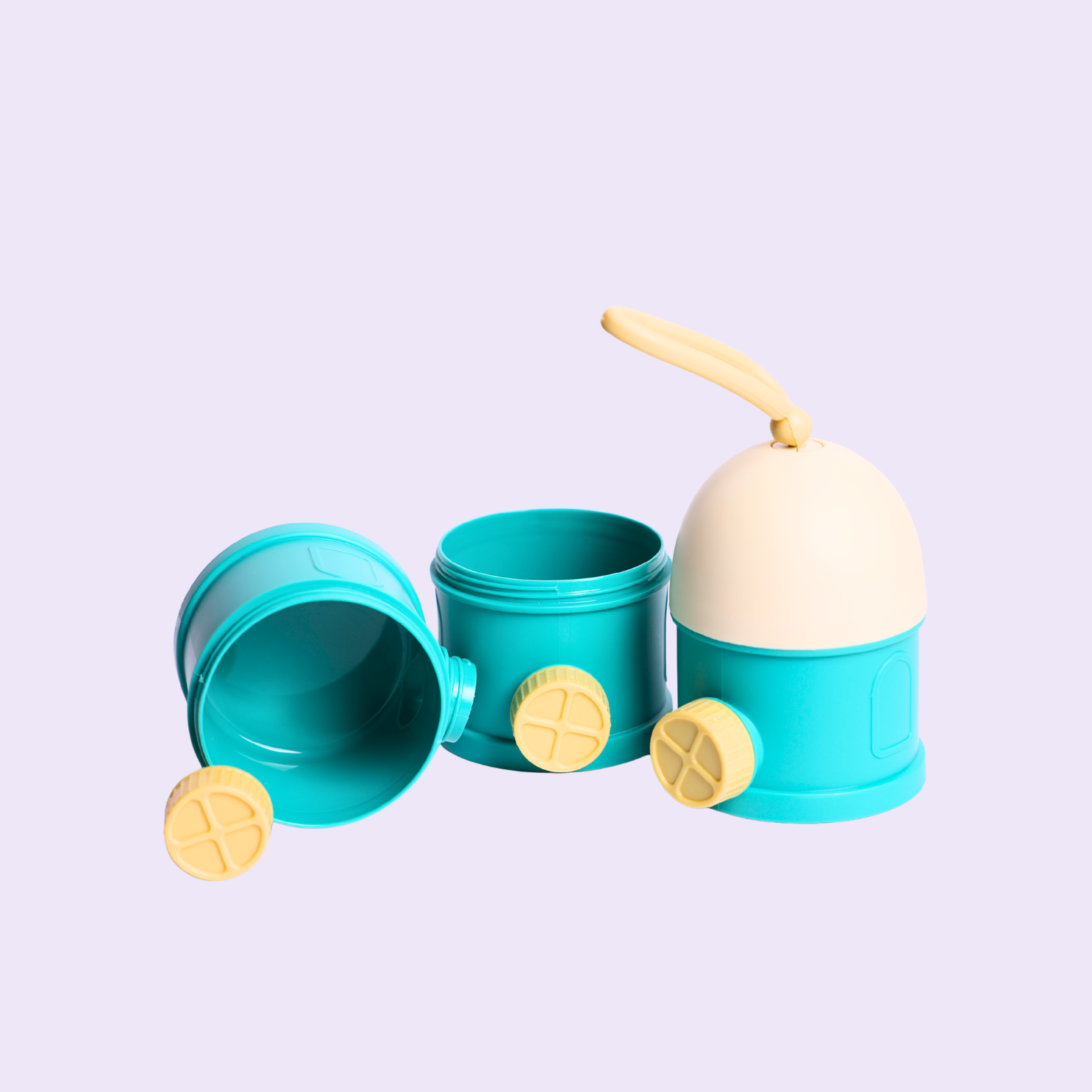 450ml Stackable Milk Powder Dispenser for Baby 3-Layer BPA-Free Formula Storage Container Blue & Pink