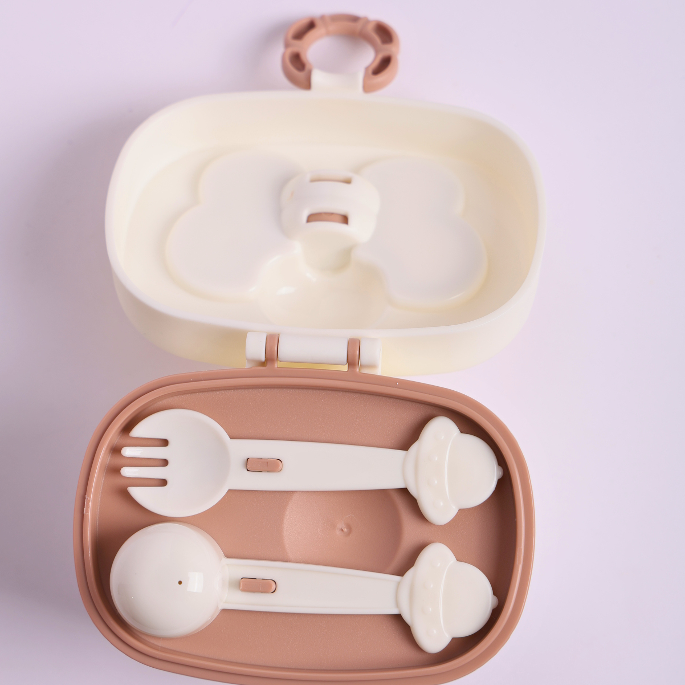 Flower Snap Baby Formula Dispenser 410ML with Spoon & Fork