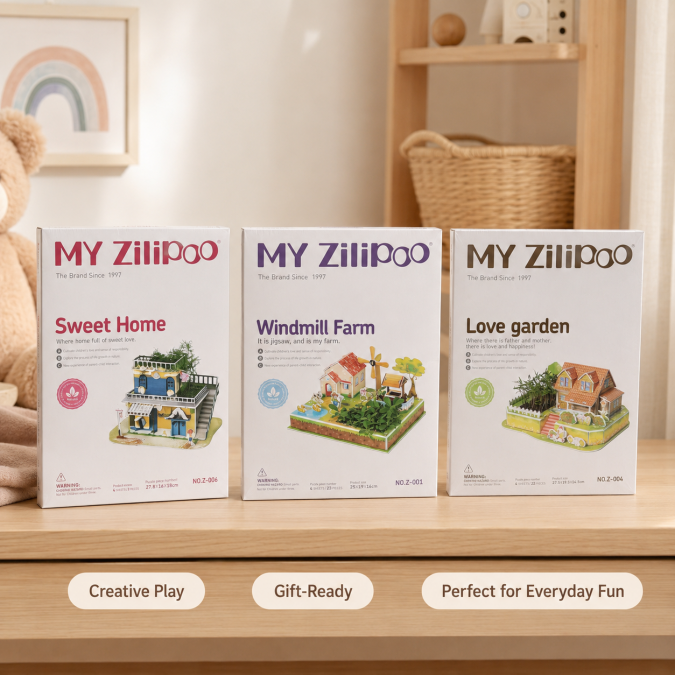 Mini Forest House 3D Puzzle DIY Kit – Pack of 1 Random Design