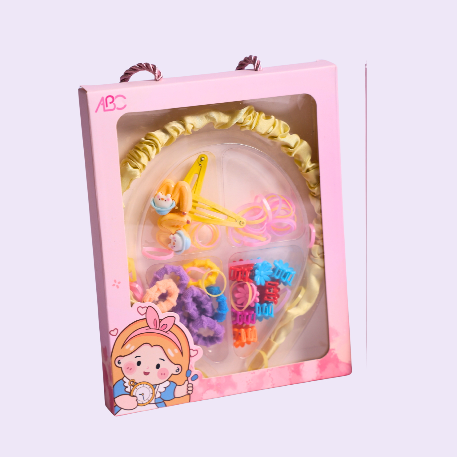 Kids Hair Accessories Gift Box Pack of 1 (Random Color)