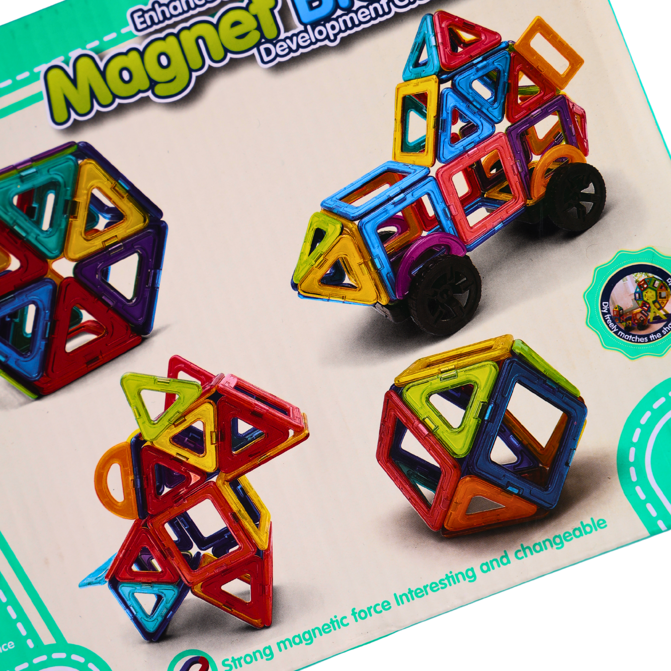 Tara Ventures 60 PCS Magnetic Blocks for Kids | Magnetic Tiles Building Blocks Set