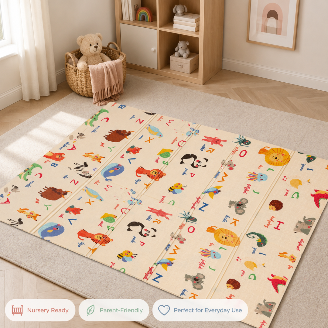 Tara Ventures Foldable Baby Play Mat Random Design (Pack of 1)