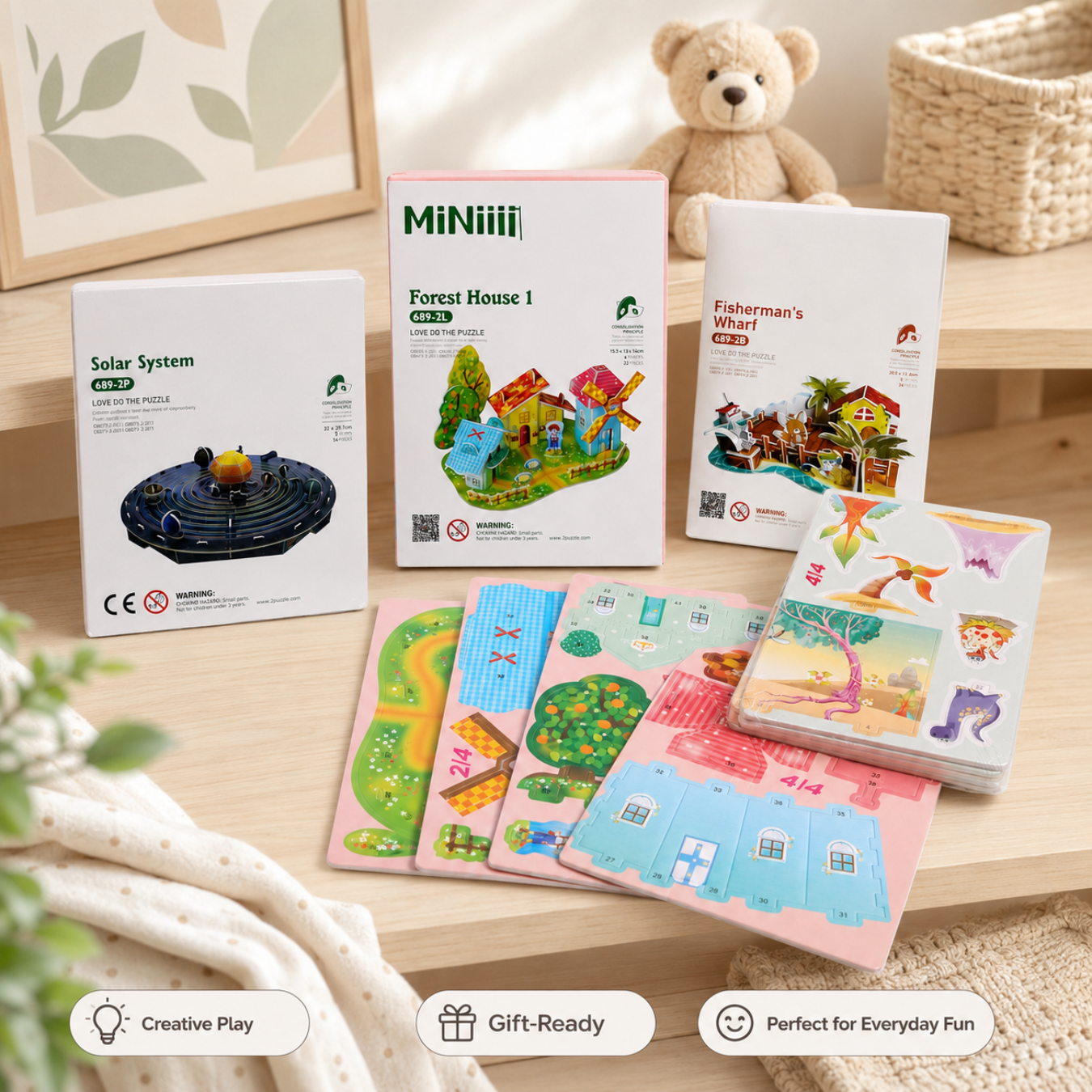 Mini DIY 3D Puzzle Kit – Pack of 1 Random Theme