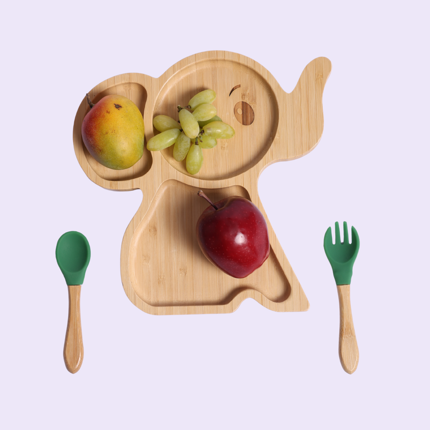 Elephant Bamboo Suction Plate Set for Babies & Toddlers | BPA-Free Silicone Suction Base taraventures