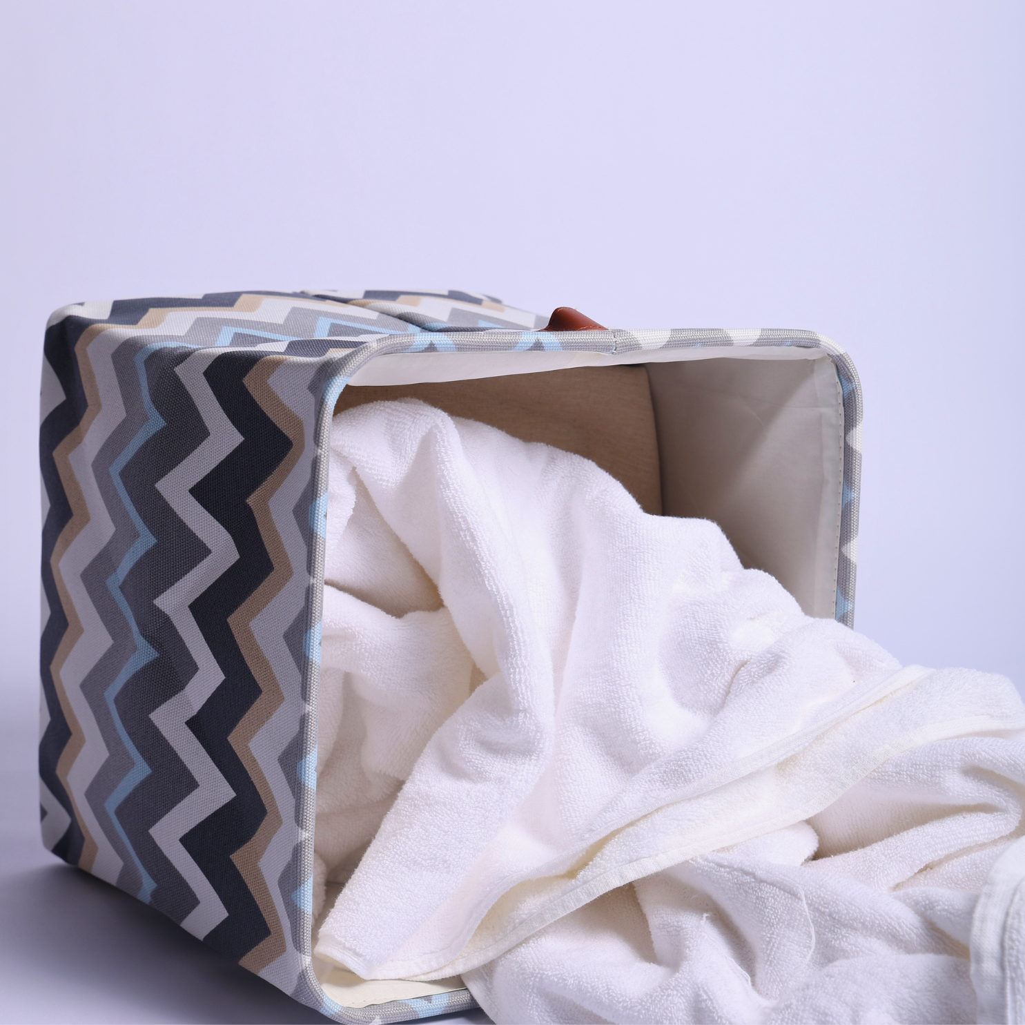 Foldable Fabric Storage Cube Organizer Basket with Premium Handles