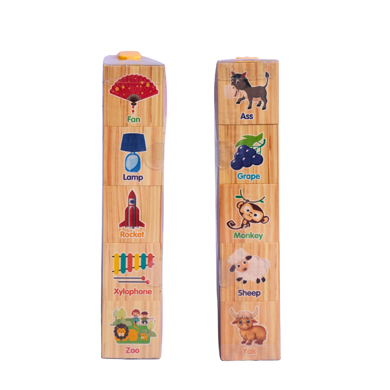 Wooden Alphabet & Number Block Board for Kids
