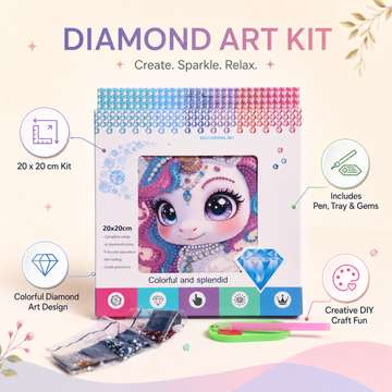 Diamond Painting Fairy Art Kit Random Design | 20 x 20 cm (Pack of 1)