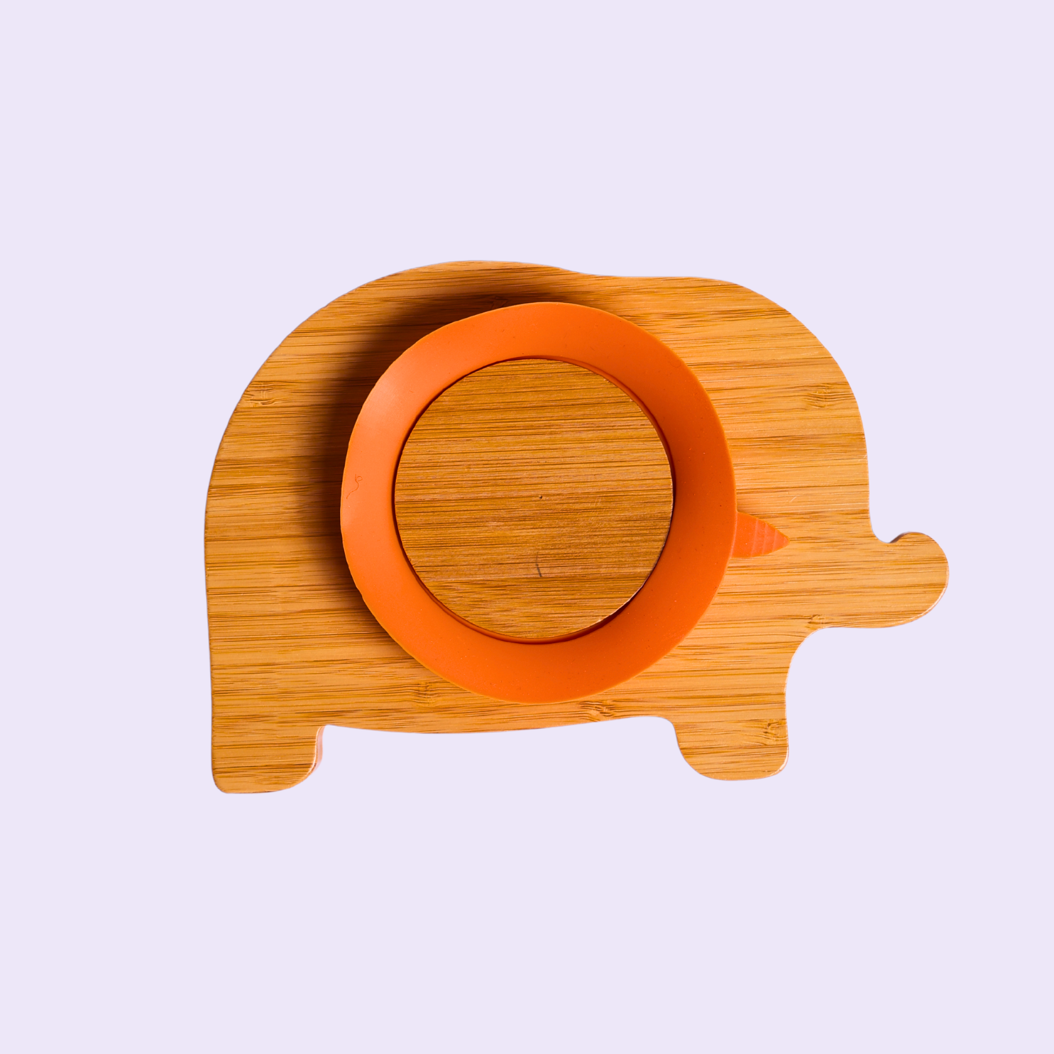 Elephant Bamboo Suction Plate for Babies & Toddlers BPA-Free Silicone Suction Base | Divided Kids Feeding Plate taraventures