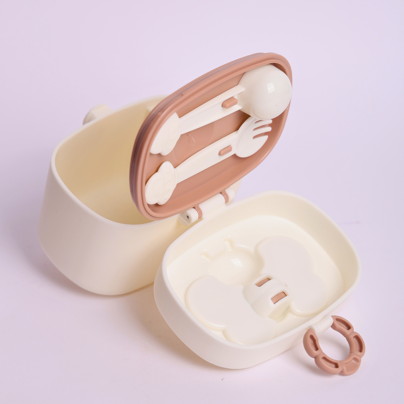 Flower Snap Baby Formula Dispenser 410ML with Spoon & Fork