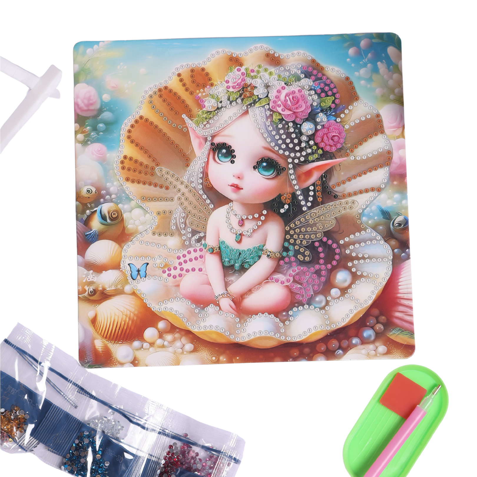 Diamond Painting Fairy Art Kit Random Design | 20 x 20 cm (Pack of 1)