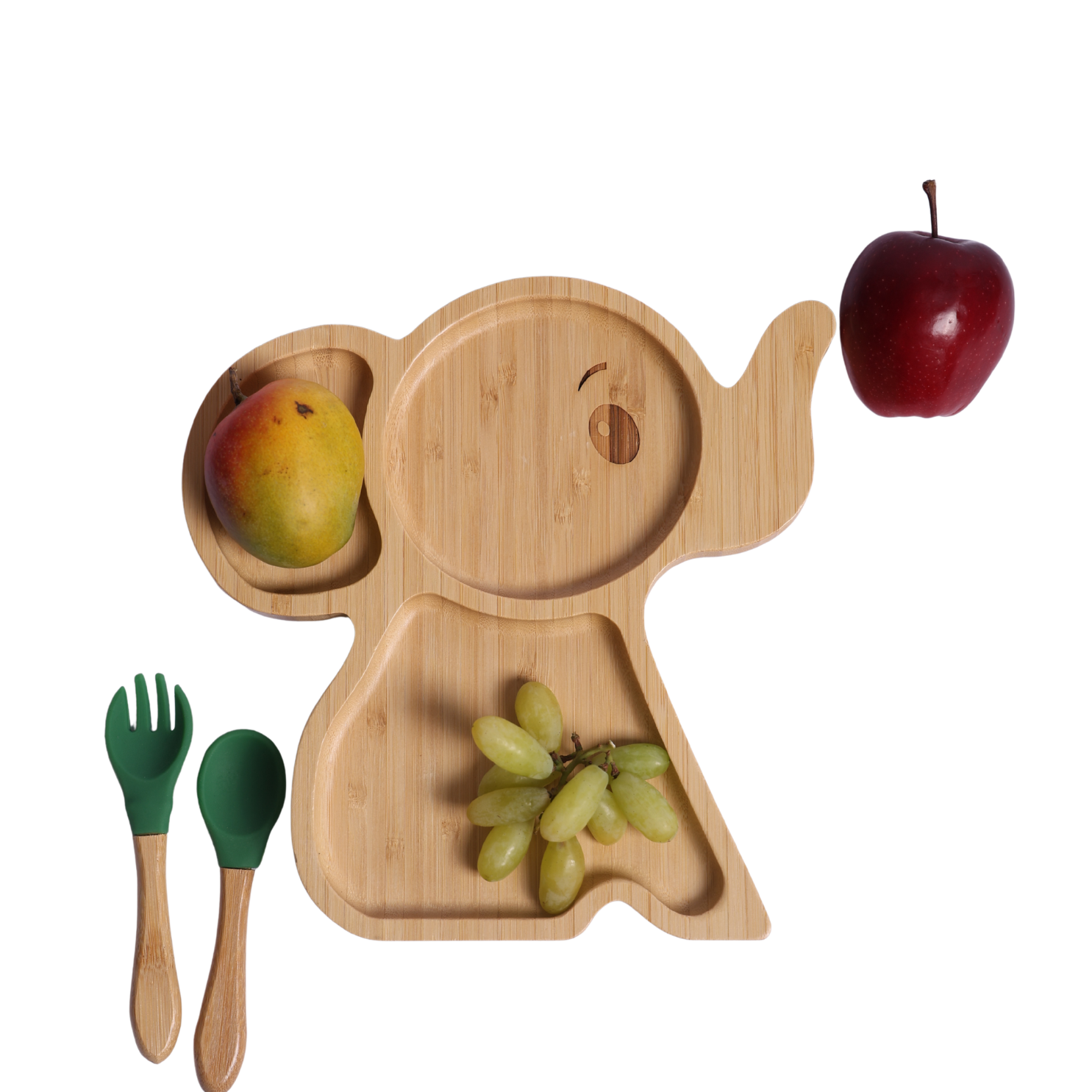 Elephant Bamboo Suction Plate Set for Babies & Toddlers | BPA-Free Silicone Suction Base taraventures