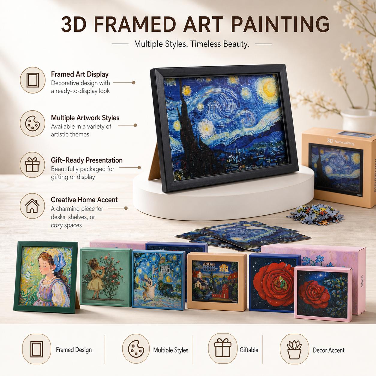 Tara Ventures Fine Art Puzzle Random Pack of 1 for Adults & Kids 10+